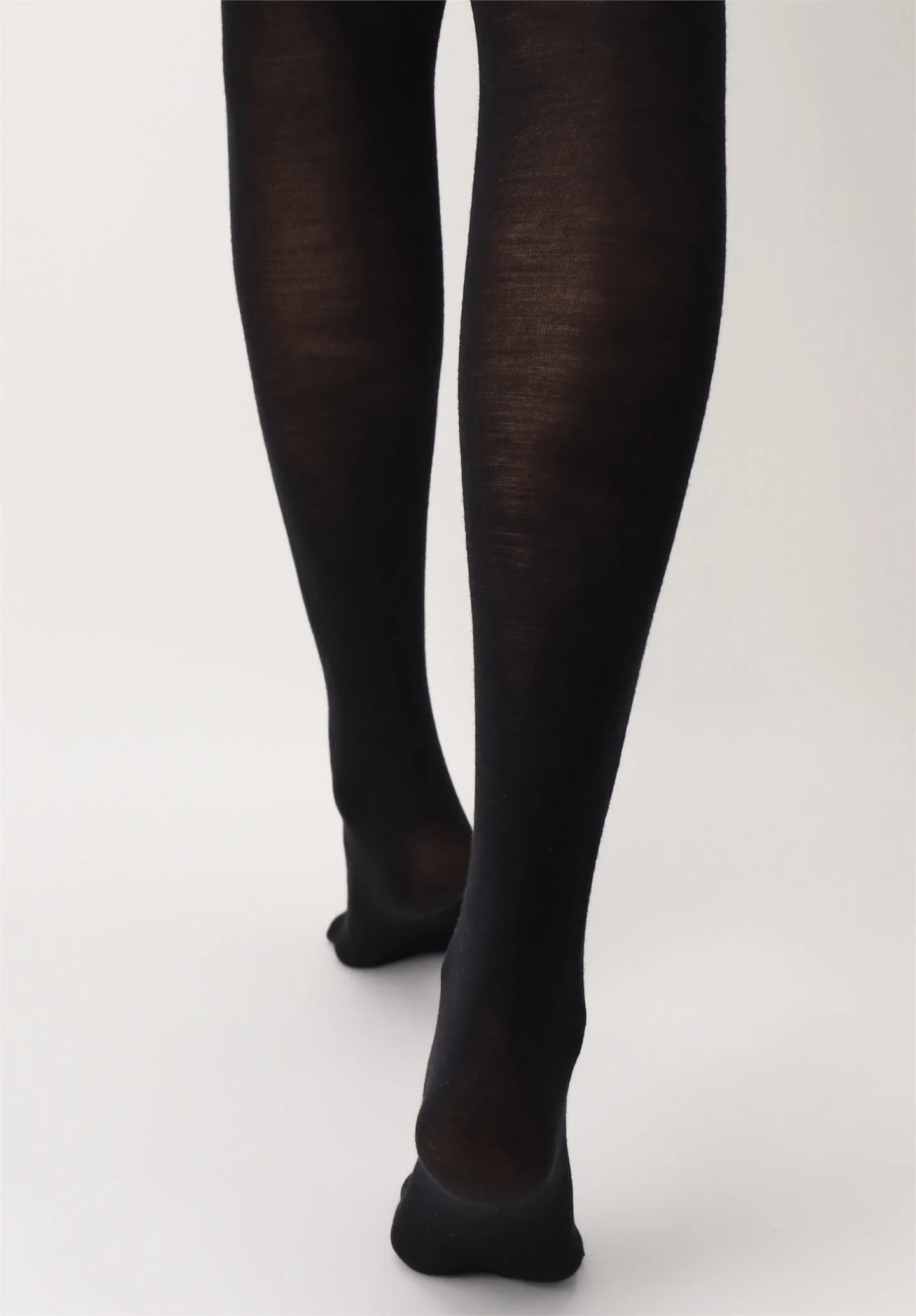 NIVES FINE WOOL TIGHTS  Black - Image 3