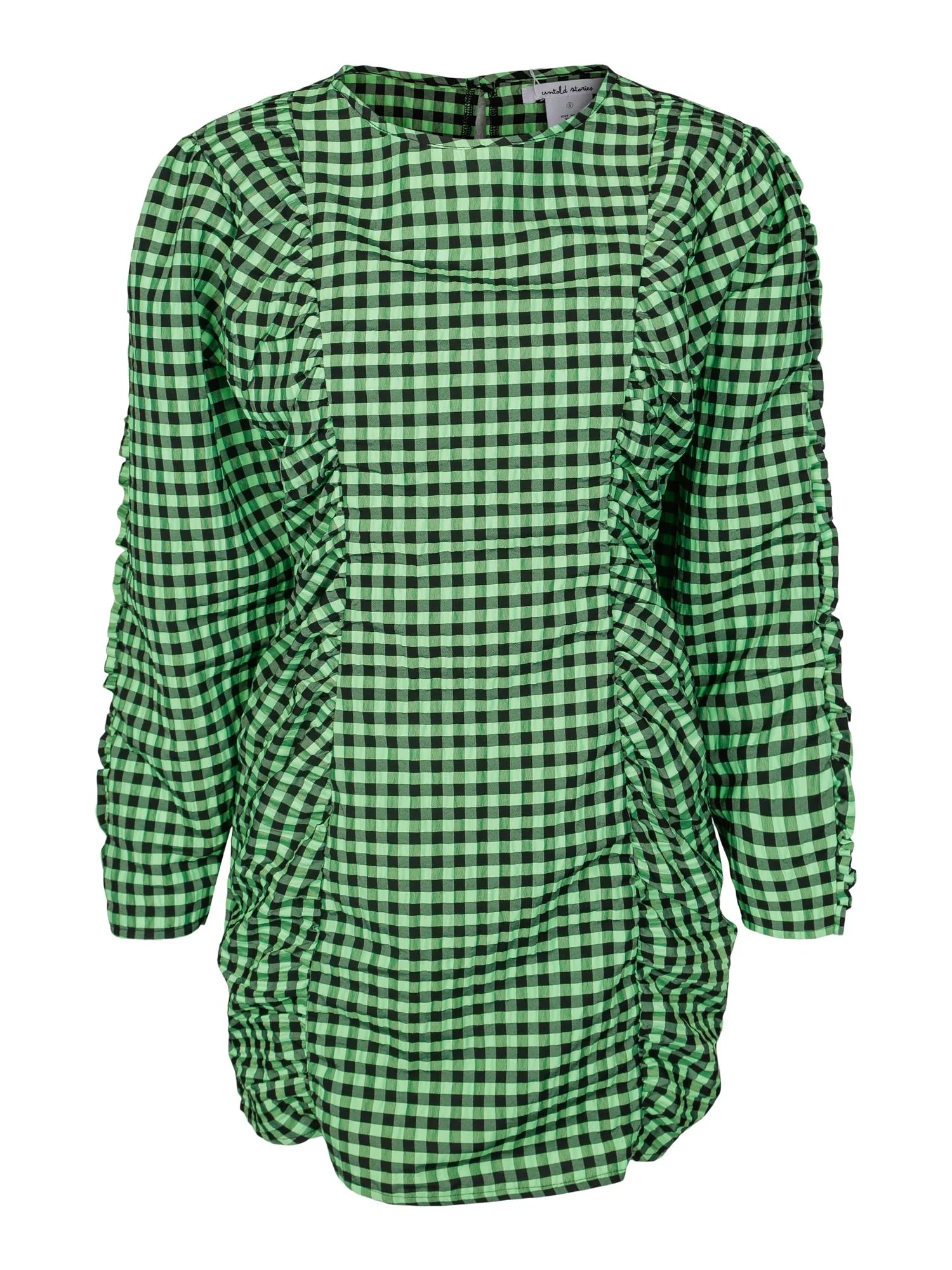 GAYA RUFFLE DRESS  Green Checked
