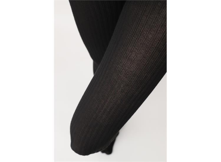 OROBLU ECO SNEAKERS NATURAL RIB TIGHTS  Black - Image 2
