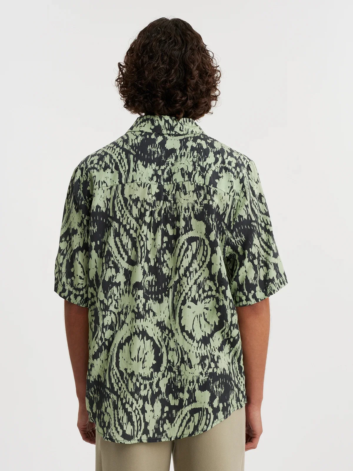 Wiki Print Shirt  Green Mix - Image 4