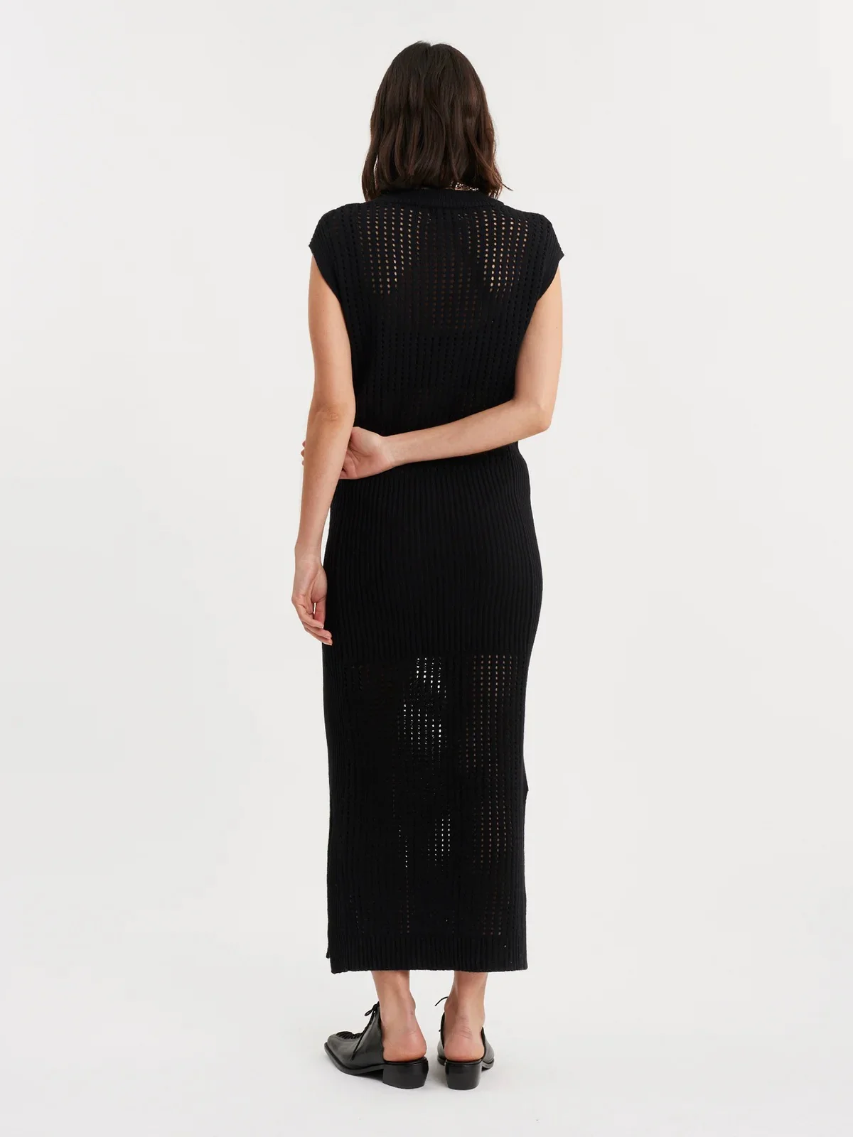 Solange Crochet Dress  Black - Image 4