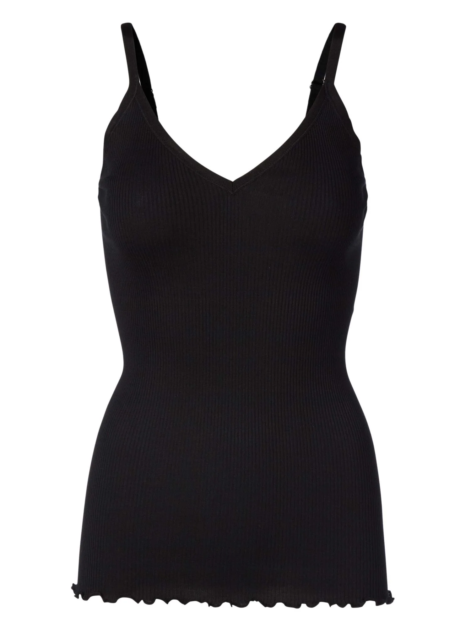 RWBelle Silk V-neck Elastic Top  Black