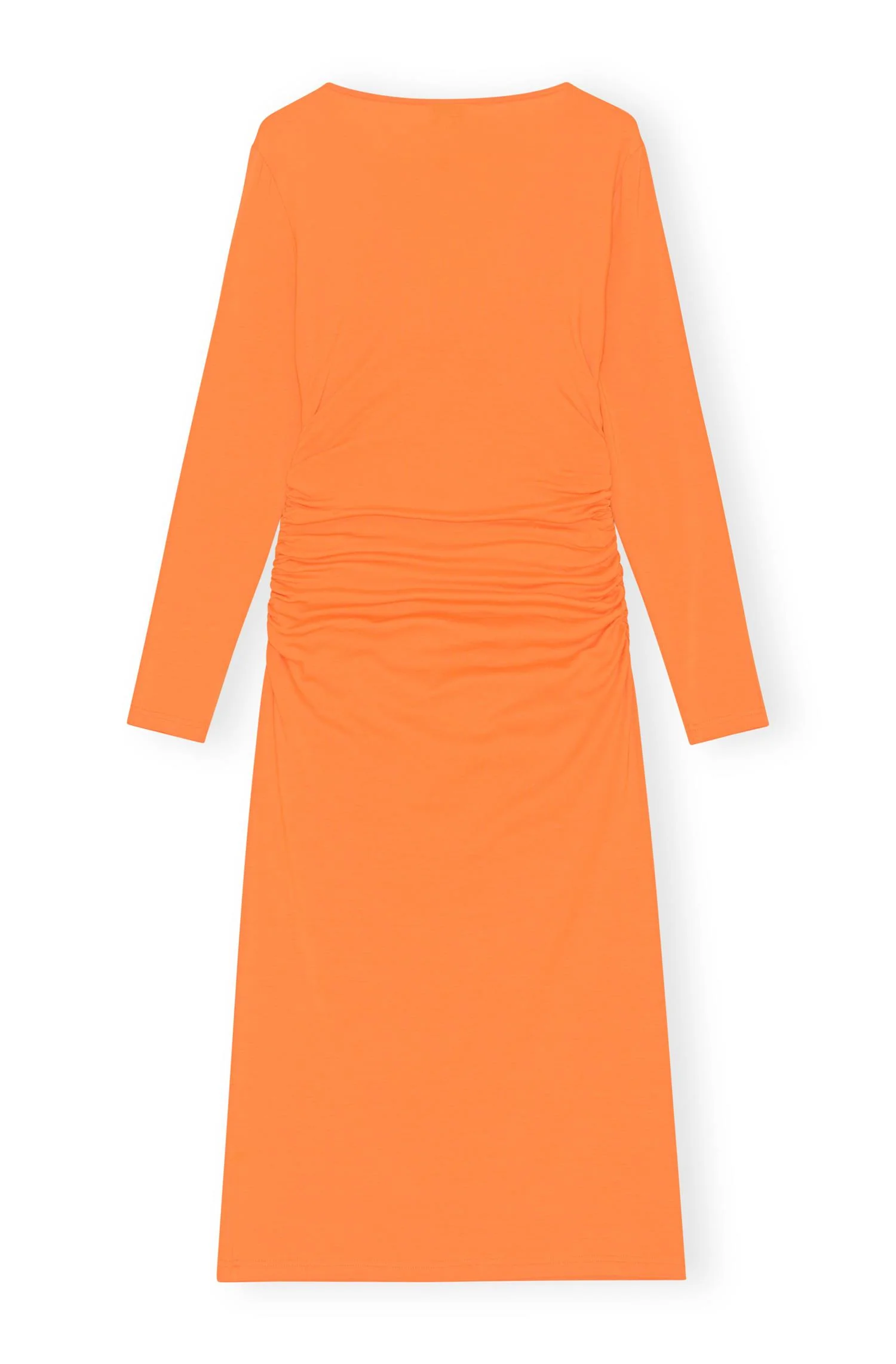 Light stretch jersey midi dress  860 Vibrant Orange - Image 2
