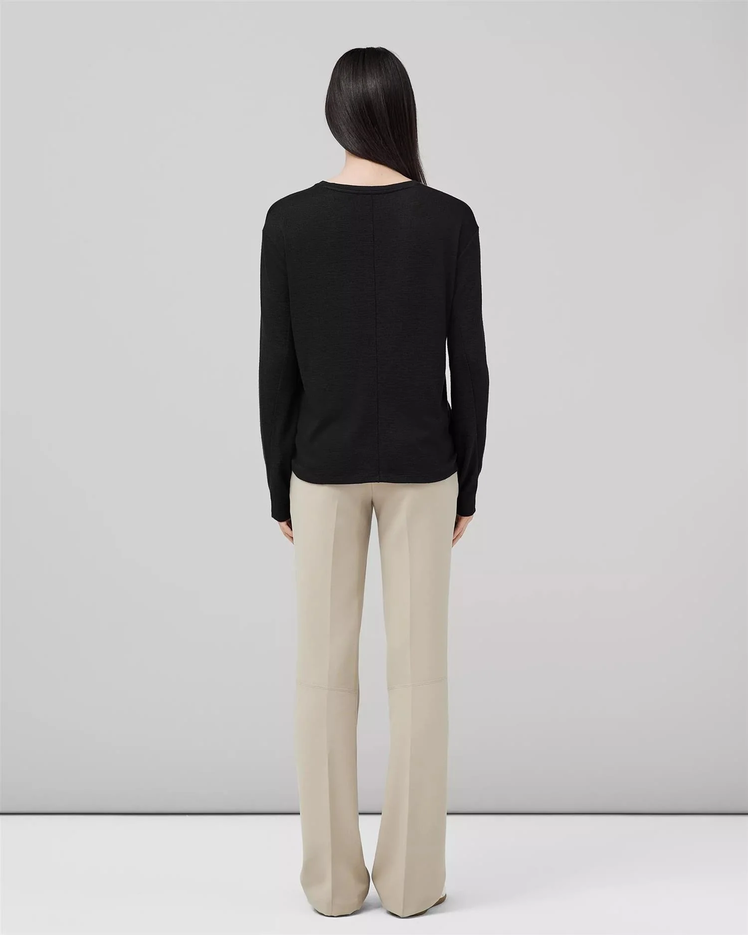 THE KNIT LONGSLEEVE TEE  Black - Image 3