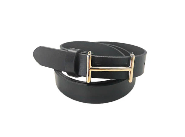 Belte klassisk "H" 3cm - sort  Black