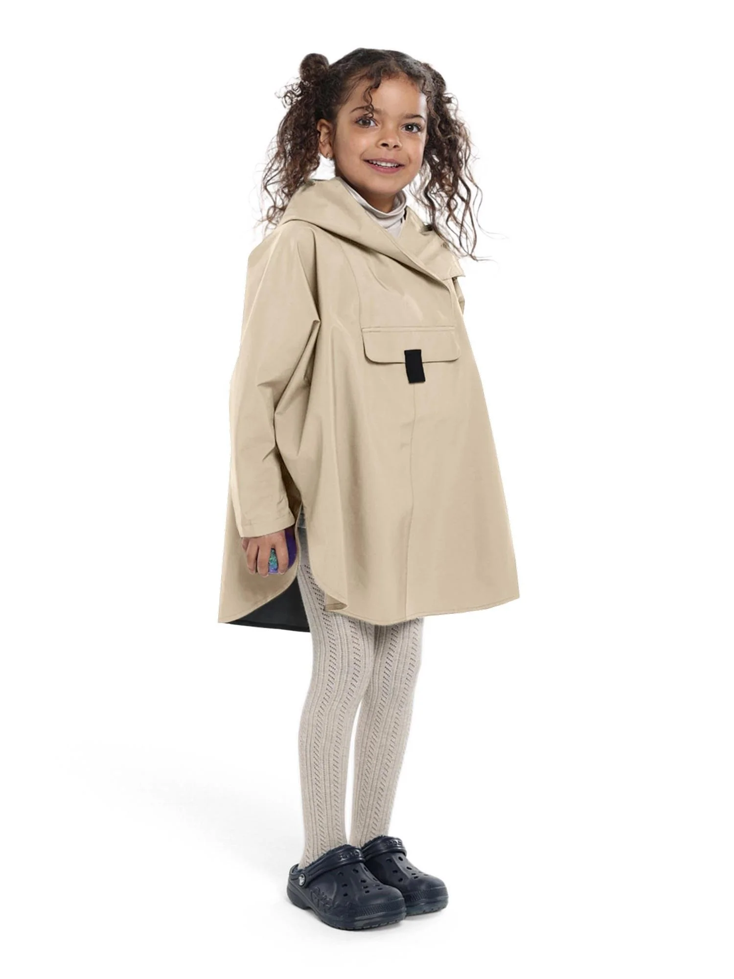 BERGEN MINI PONCHO  Beige - Image 3