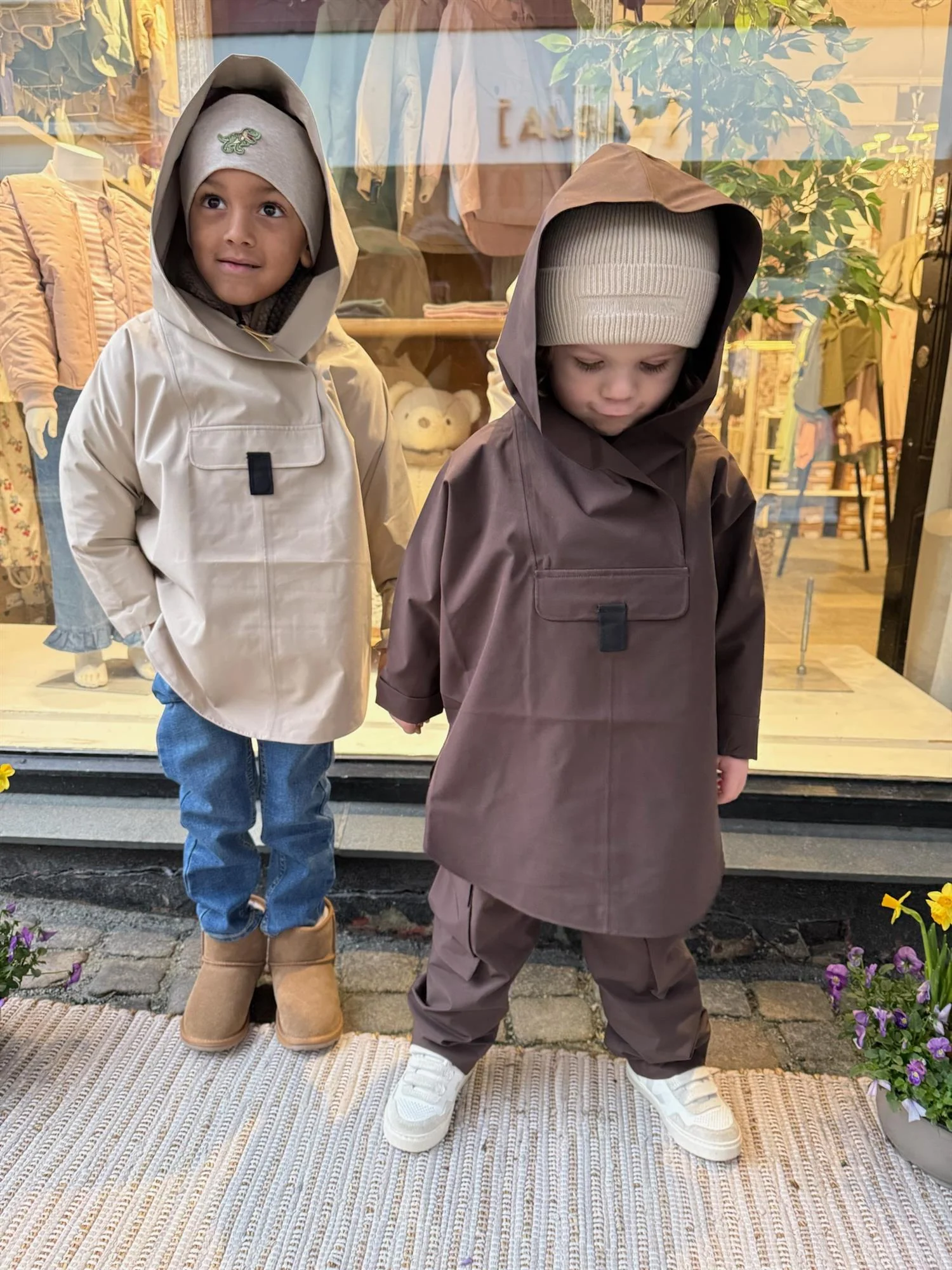 BERGEN MINI PONCHO  Beige - Image 5