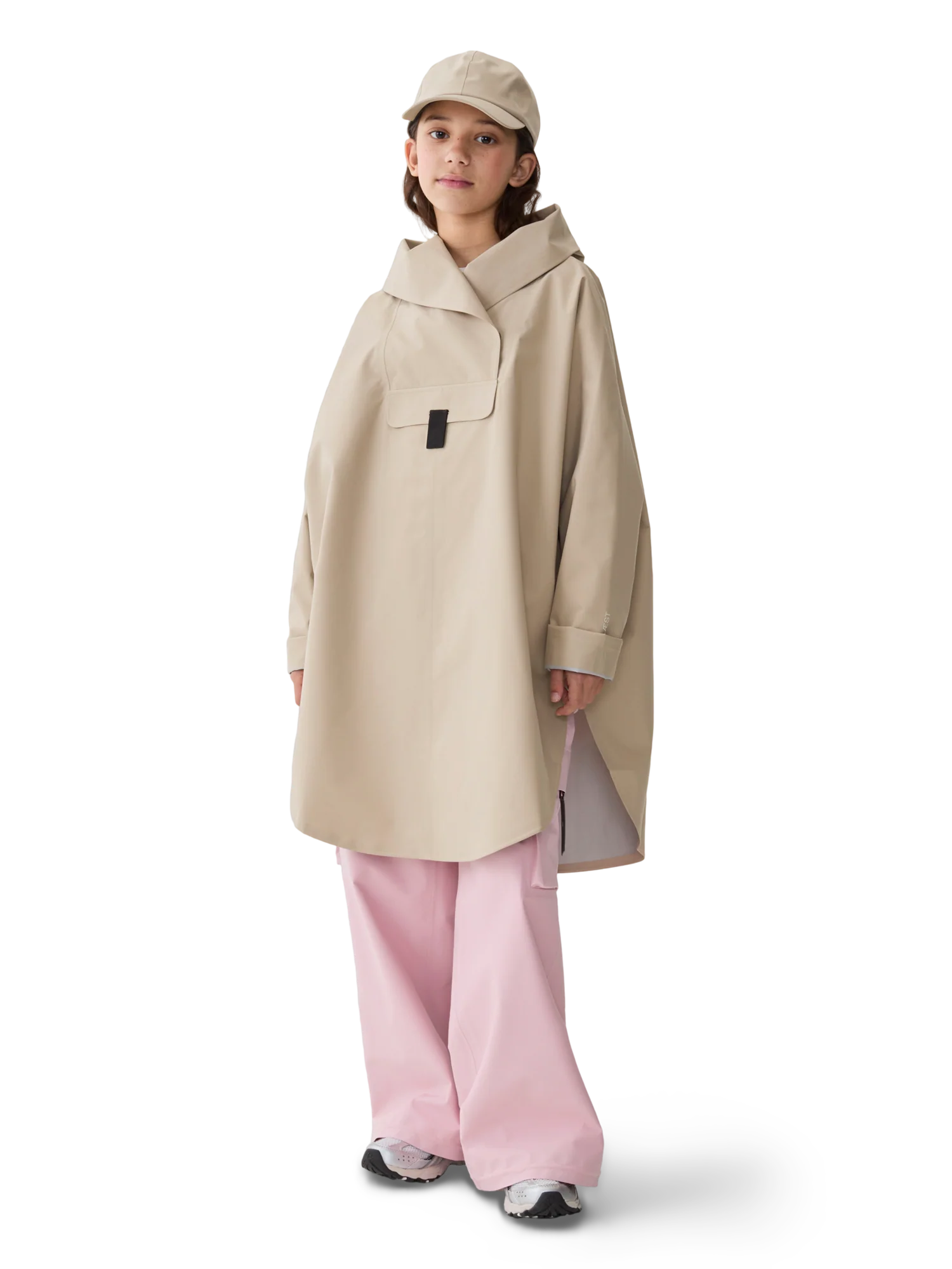 BERGEN MINI PONCHO  Beige - Image 6