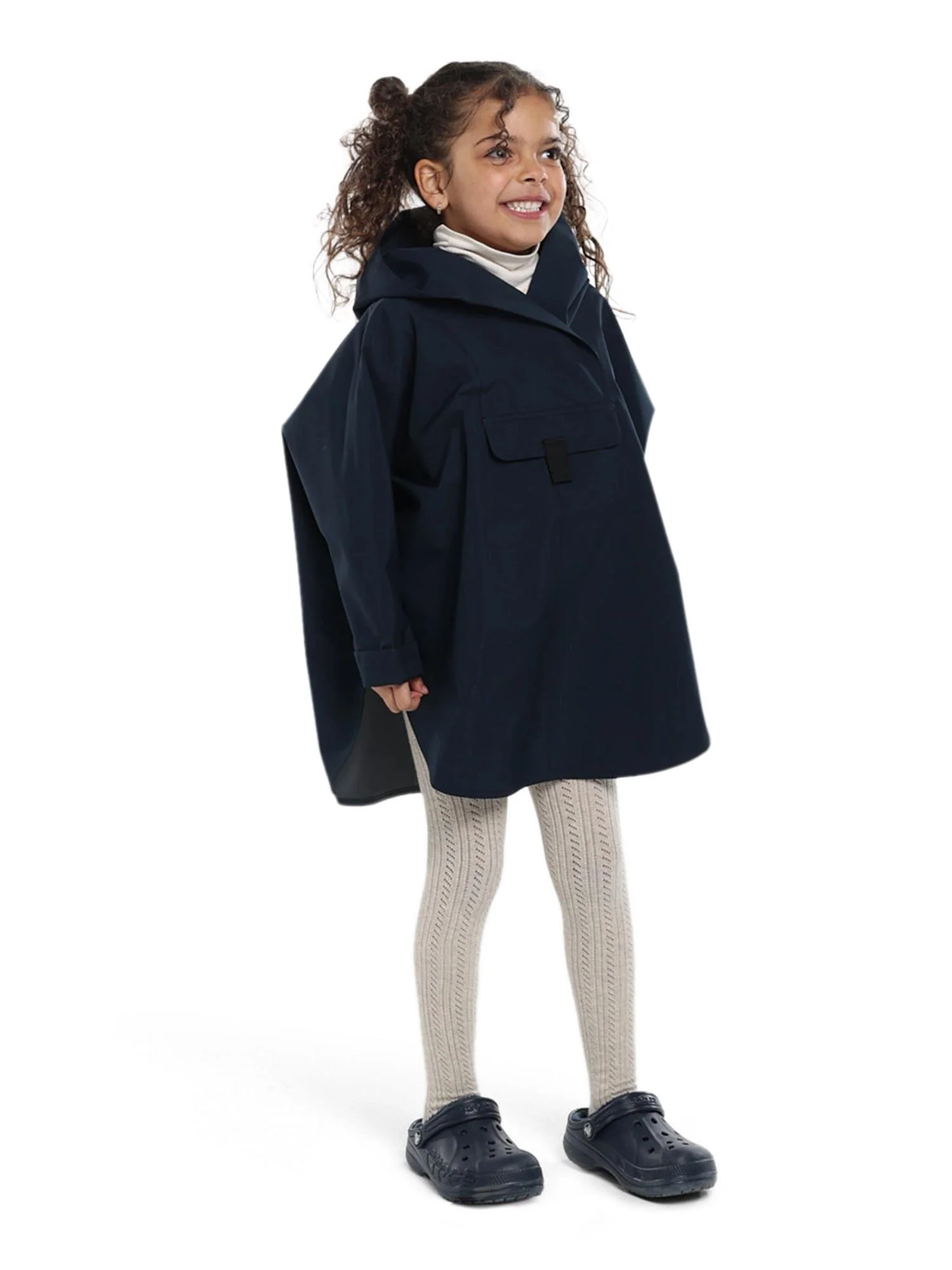 BERGEN MINI PONCHO  Dark Navy - Image 5