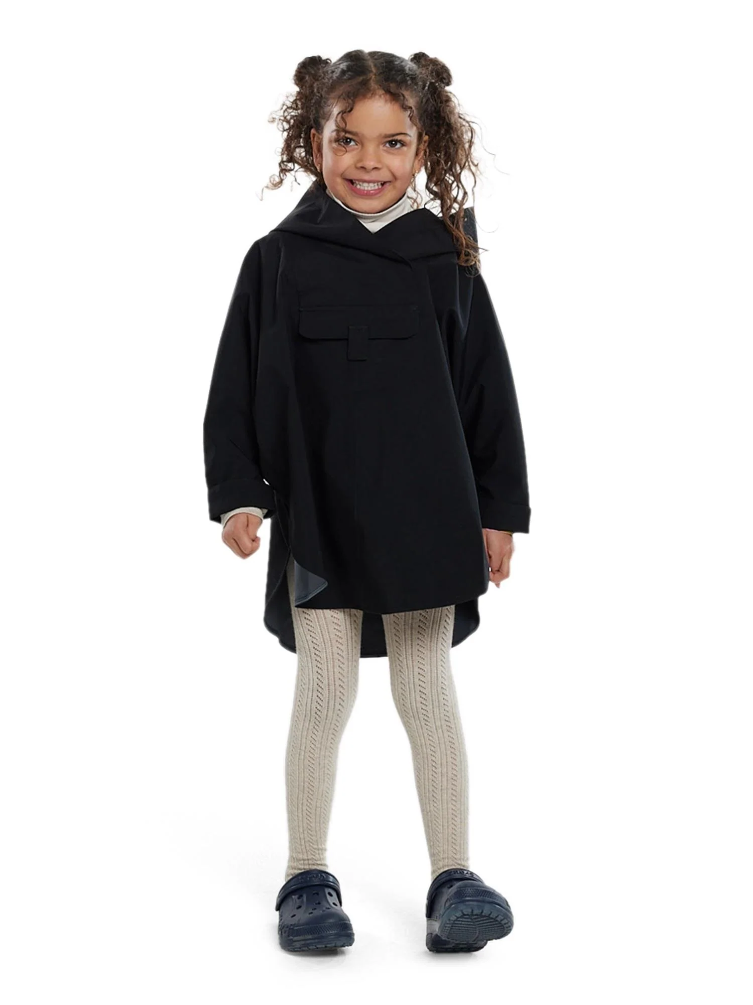 BERGEN MINI PONCHO  Black - Image 5