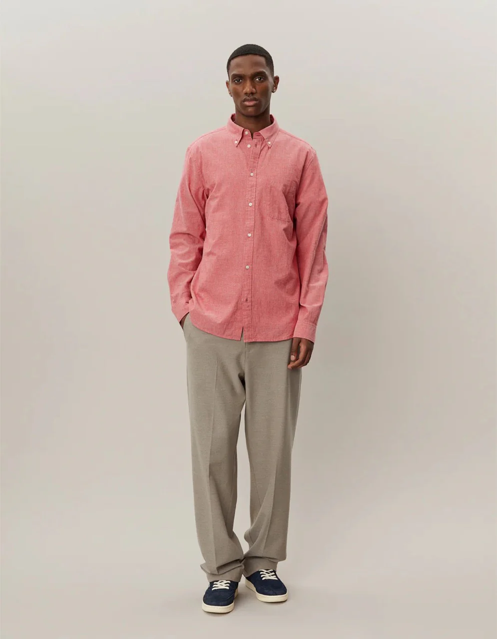 Kent Chambray Shirt Burnt Red - Image 2