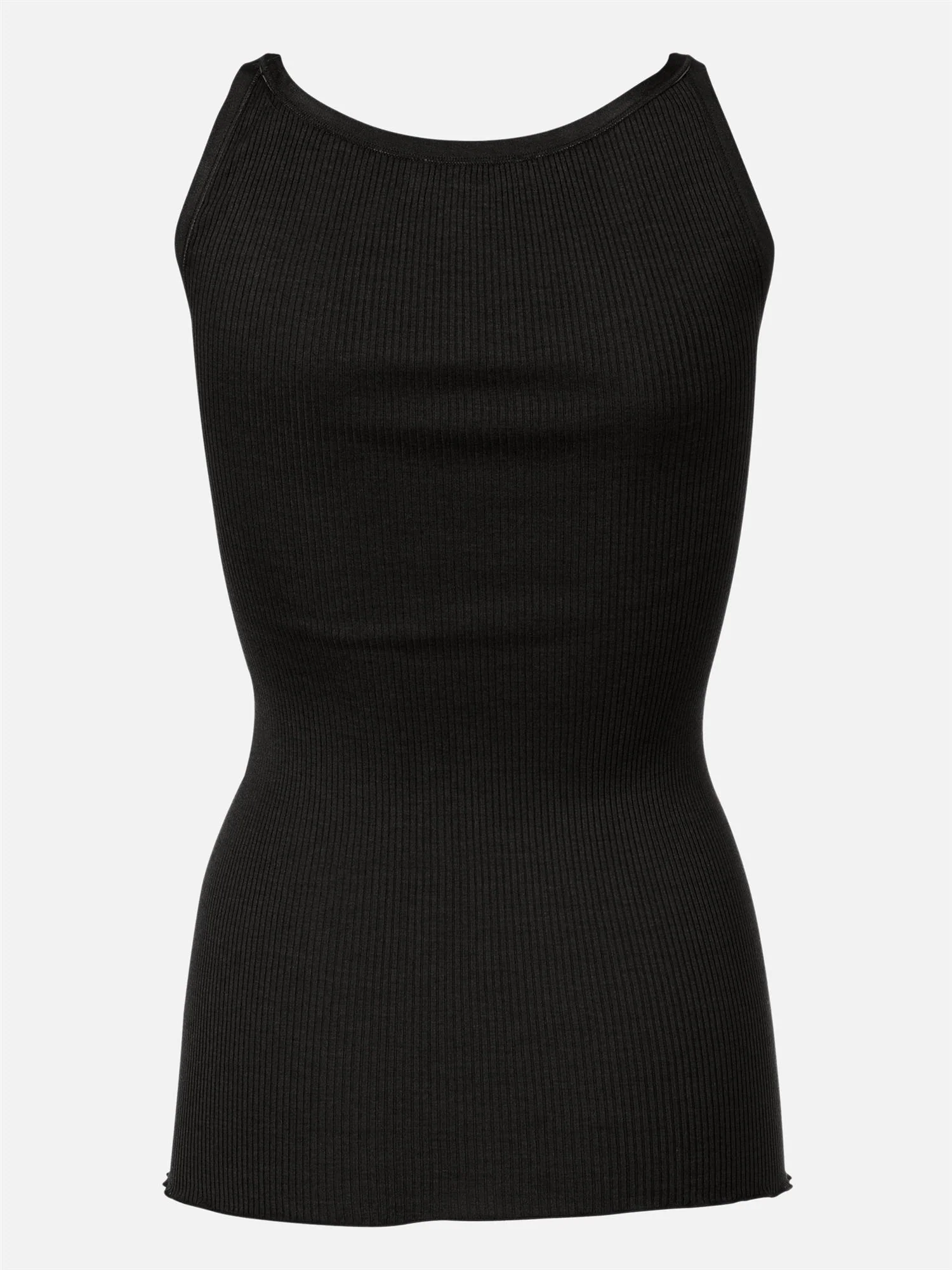Belle silk top w/ elastic band  Black - Image 2